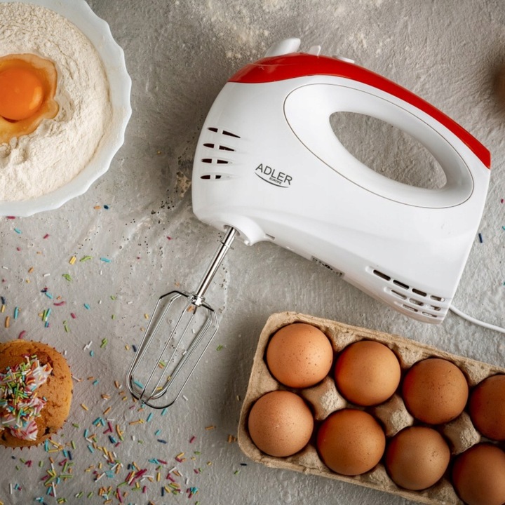 MIKSER RĘCZNY + BLENDER ROBOT KUCHENNY 2 MIESZADŁA 2 TRZEPAKI 300W 5 BIEGÓW