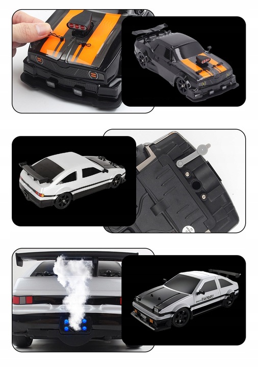 Samochód zdalnie sterowany Duży RC Na Pilot Auto Do Driftu 4x4 Led Dym