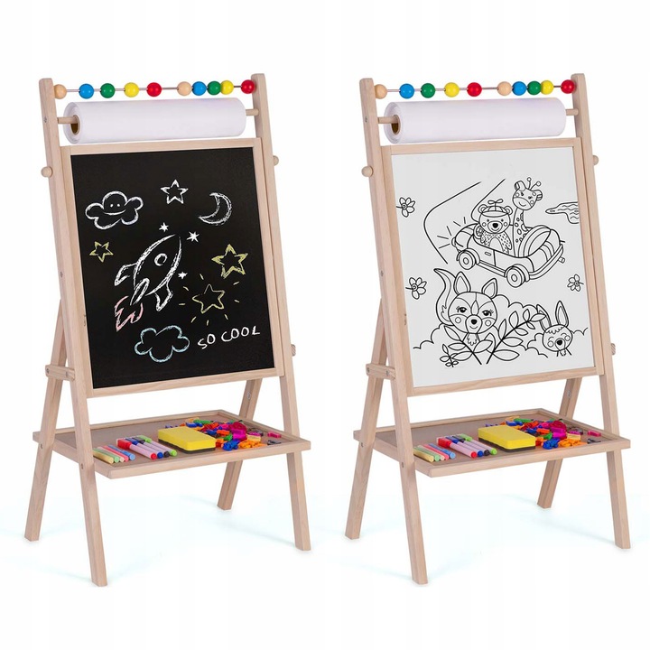 TABLICA EDUKACYJNA DLA DZIECKA +3 PAPIER DO RYSOWANIA PISANIA ZESTAW XXL