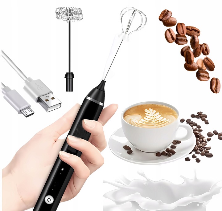 Spieniacz do mleka Frother Trzepaczka Latte Cappuccino Matcha