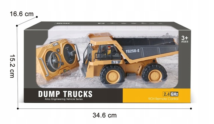 WYWROTKA ZDALNIE STEROWANA PILOTEM CIĘŻARÓWKA RC POJAZD MASZYNA BUDOWLANA