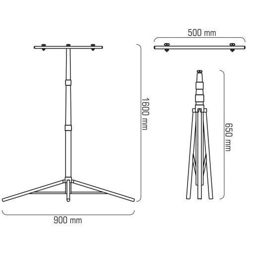 Naświetlacz LED 40W Halogen Statyw Stojak Budowlany Reflektor Lampa PREMIUM