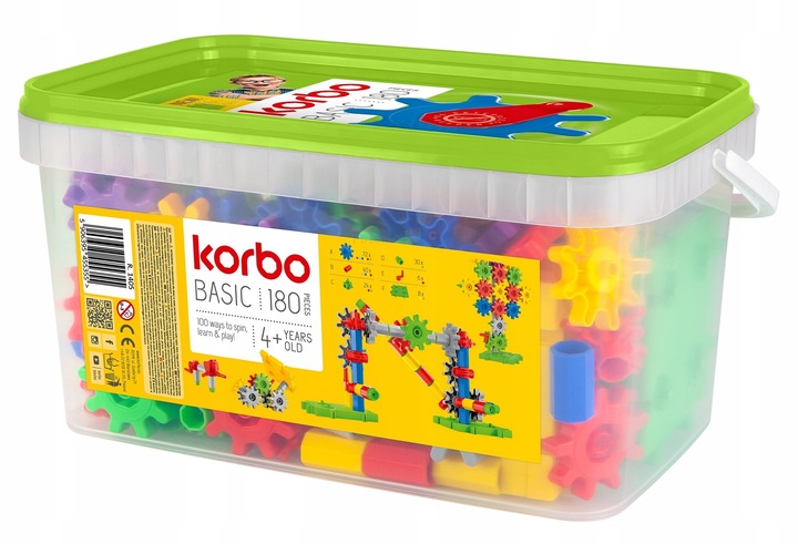 Zestaw Klocki konstrukcyjne Korbo 180 elementów