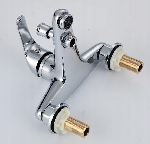 BATERIA WANNOWA STOJĄCA 2-OTWOROWA 145MM MOSIĄDZ RETRO KLASYCZNA NAWANNOWA