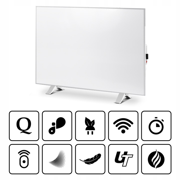 GRZEJNIK ELEKTRYCZNY NA PODCZERWIEŃ PANEL PROMIENNIK WiFi IR 1200W + NÓŻKI