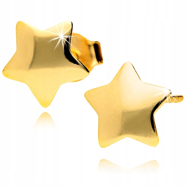 Złote Kolczyki 333 Gwiazdki Gwiazdy dla Kobiety Prezent Grawer