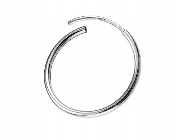 Kolczyki srebrne kółka, koła C 24 mm