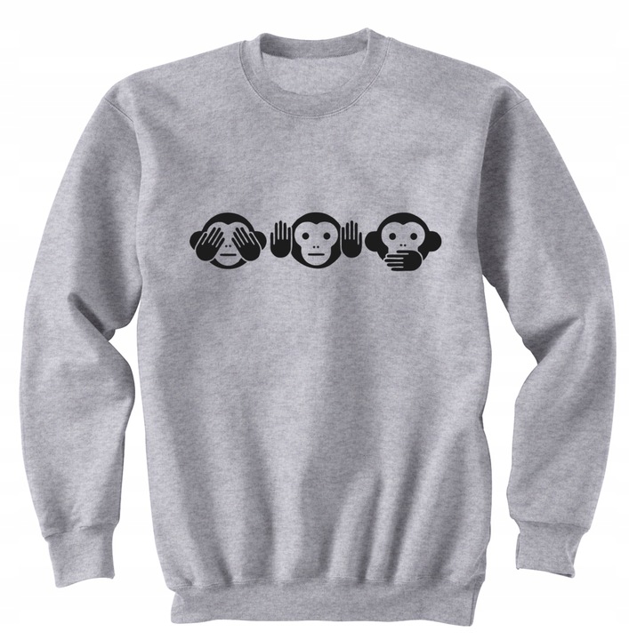 Bluza męska NIC NIE WIDZIAŁEM 3 MAŁPKI - 4 kolory