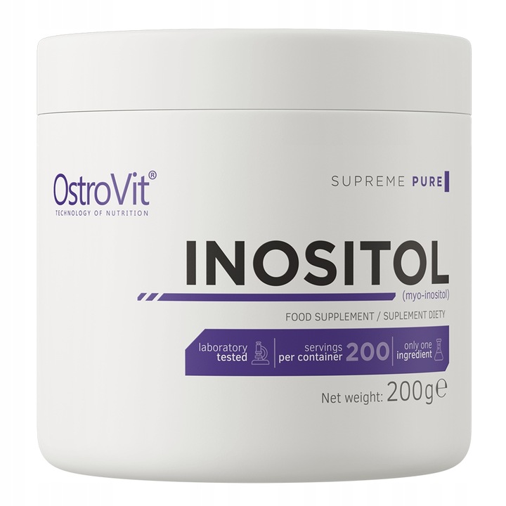 OstroVit Supreme Pure Inositol 200 g MIO-INOZYTOL WITAMINA B8 Bez dodatków