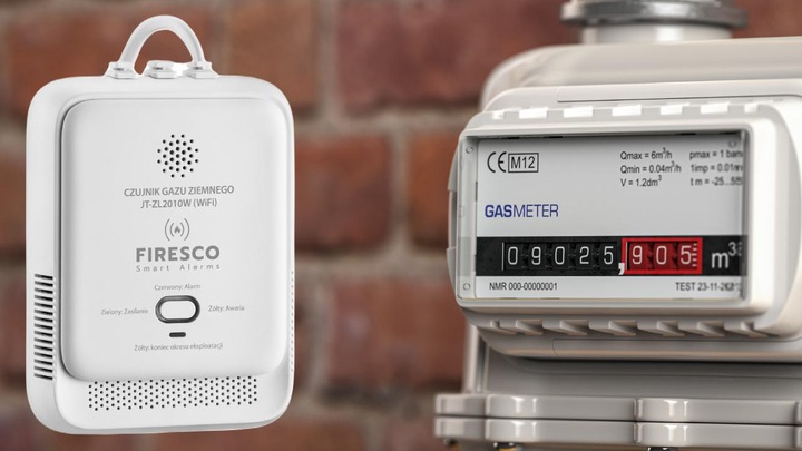 CZUJNIK GAZU ZIEMNEGO LNG METAN Firesco JT-ZL2010W Z MODUŁEM WiFi Tuya