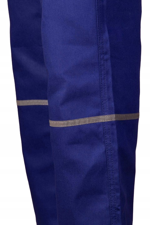 Spodnie robocze ochronne Bawełna 100% do pracy z odblaskami niebieskie r 54