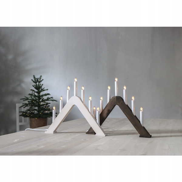 Świecznik adwentowy drewniany brązowy JARVE