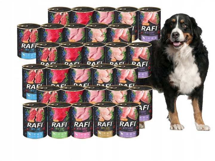 DOLINA NOTECI Rafi dla psa mix smaków 30x800g