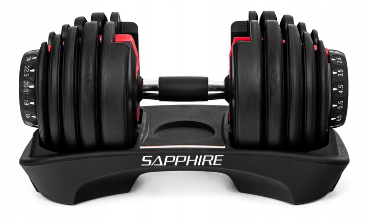 HANTEL REGULOWANY SAPPHIRE obciążenie 2,5KG - 24KG HANTLA 1x hantle SYSTEM
