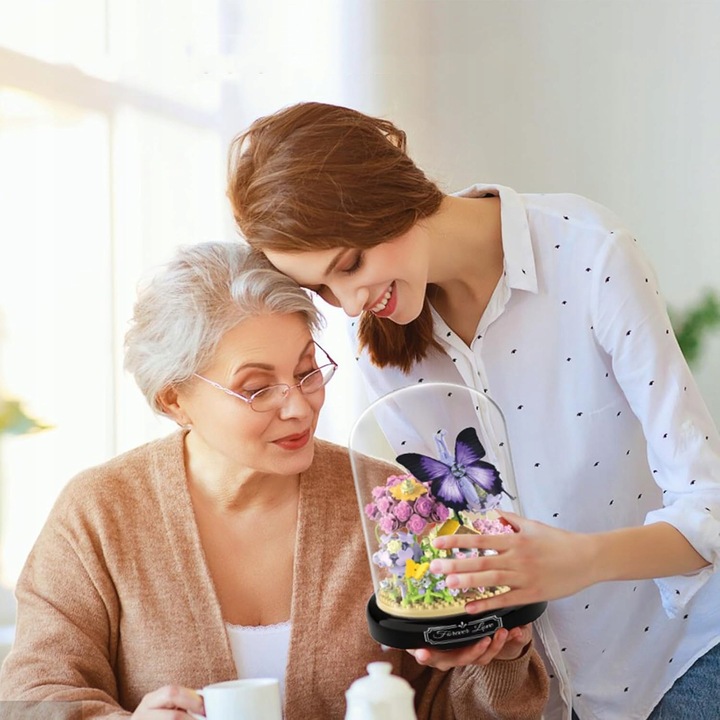 KLOCKI DO BUDOWANIA OGRODU KWIATÓW, ZESTAW KLOCKÓW KWIATY OGRÓDEK, PREZENT