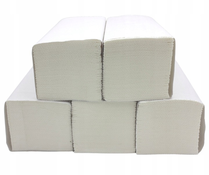 BIAŁE RĘCZNIKI PAPIEROWE SKŁADANE 100% CELULOZA