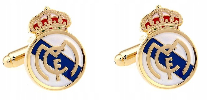 Spinki do mankietów koszuli Real Madryt dla kibica