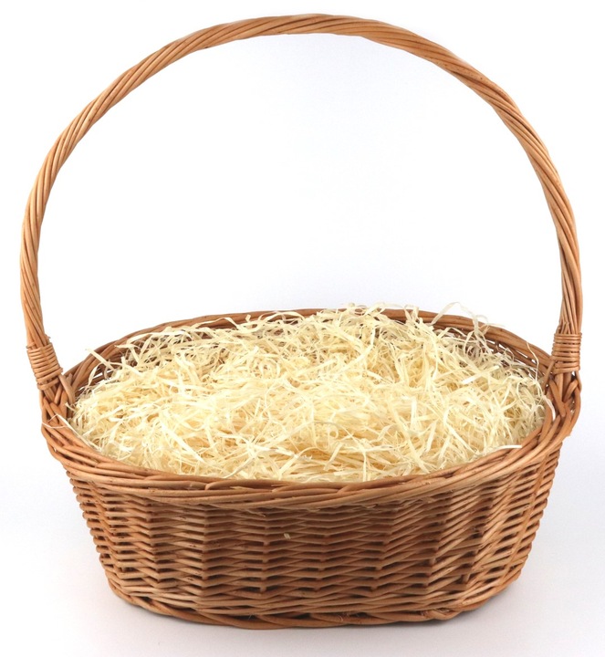 KOSZ PREZENTOWY DUŻY WIKLINOWY ZESTAW HERBAT SŁODYCZE SYROPY NA URODZINY