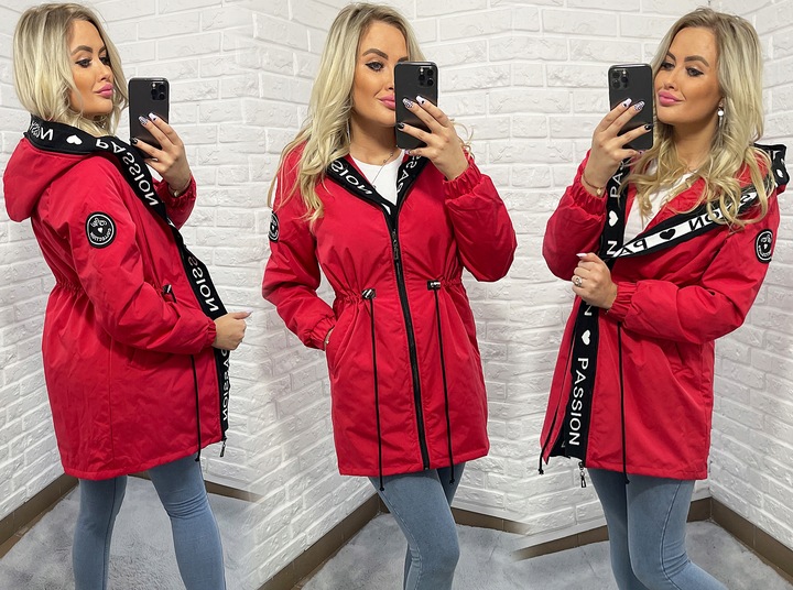 ASYMETRYCZNA PARKA kurtka Z KAPTUREM 4 KOLORY XS