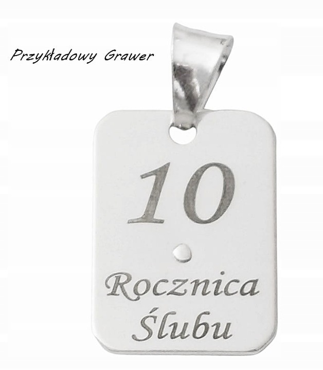 Łańcuszek Srebrny Męski Pancerka 5,00 mm z Medalikiem pr 925 Grawer Gratis