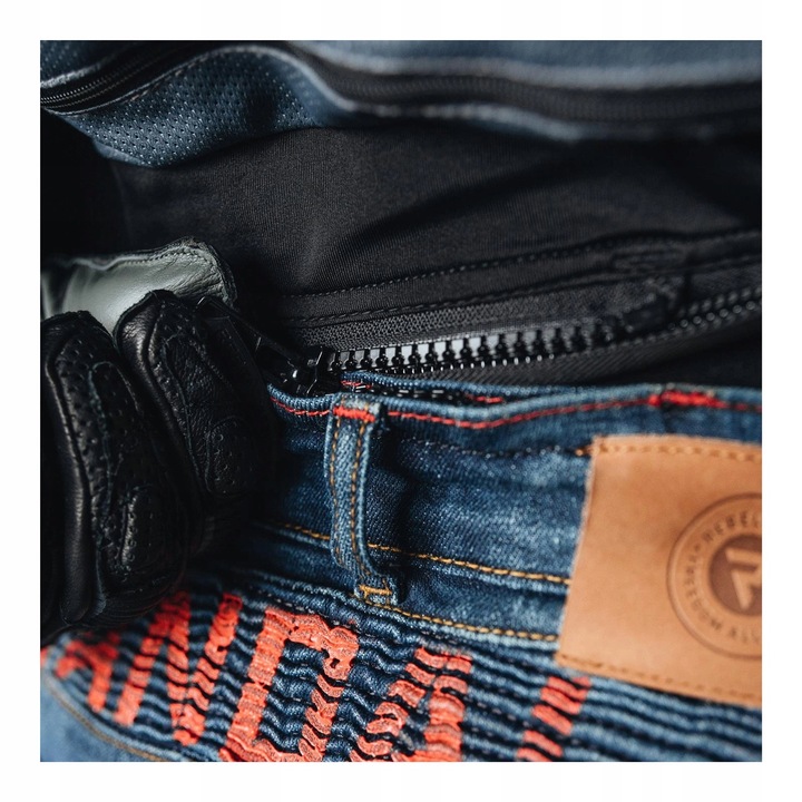 Spodnie jeansy motocyklowe REBELHORN VANDAL DENIM BLUE niebieski GRATISY