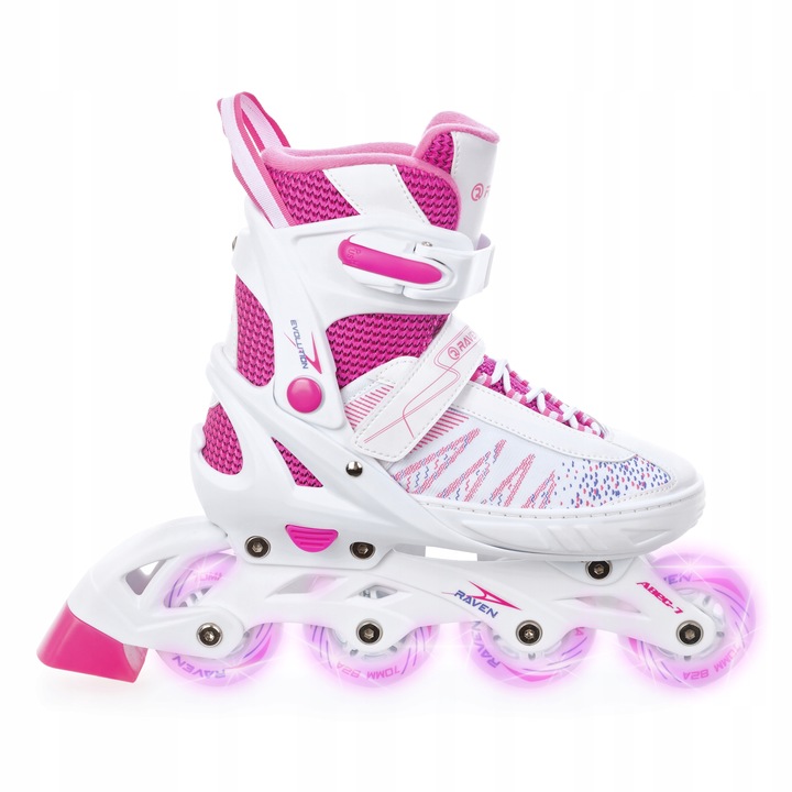 Rolki Wrotki 3w1 Regulowane RAVEN Grace 31-35 LED