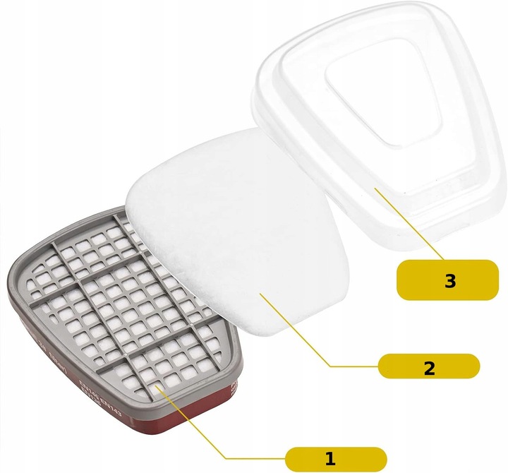 MASKA PRZECIWPYŁOWA 6800 OCHRONNA + 2x WKŁADY WĘGLOWE + 12x FILTRY Koanni