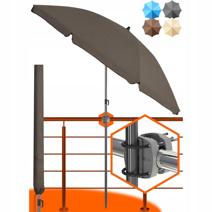 Uchwyt na FLAGĘ Parasol Balkonowy do Poręczy na Balustradę BEZ WIERCENIA
