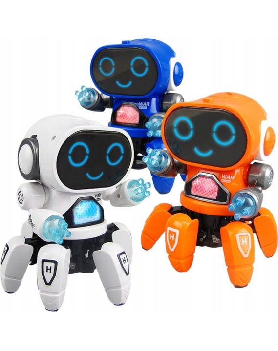 INTERAKTYWNY TAŃCZĄCY ROBOT DISCO LED LED DLA DZIECI niebieski