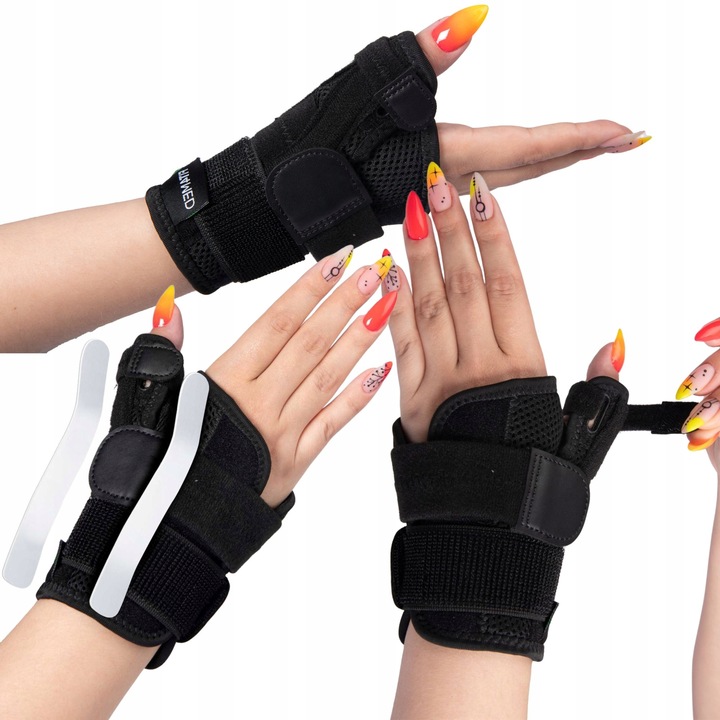 STABILIZATOR ORTEZA ZAPALENIE ŚCIĘGIEN KCIUKA NADGARSTKA DŁONI SZYNA UNIWER