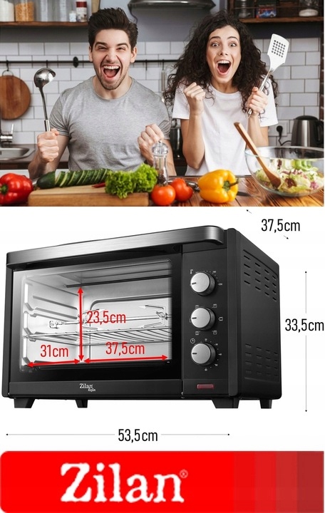 PIEKARNIK ELEKTRYCZNY 35L TERMOOBIEG+ROŻEN+GRILL