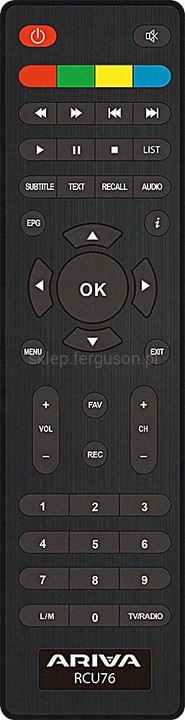 Pilot do Dekodera Ferguson Ariva T75 BT RCU76 +BAT