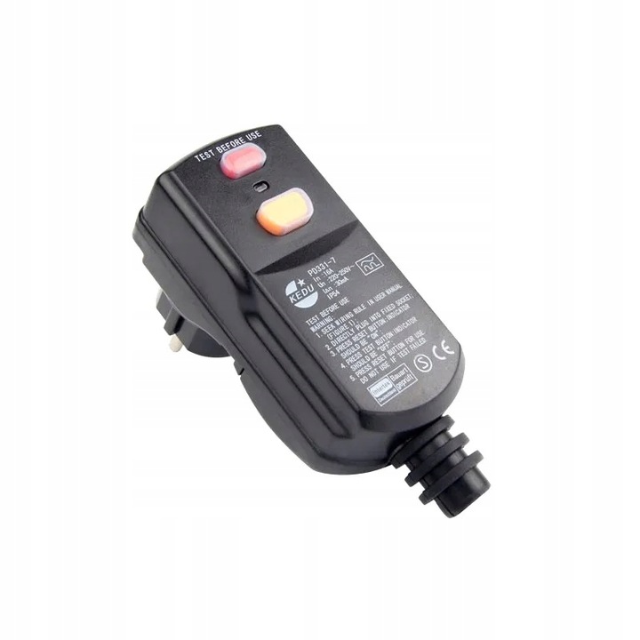 Różnicowka na gniazdko wtyczka ochronna z różnicówką przystawka kedu