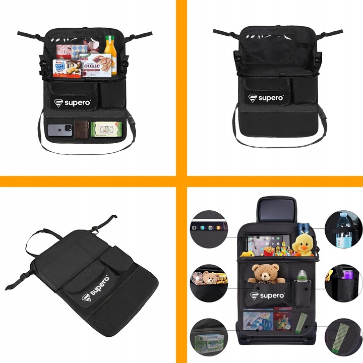 Organizer samochodowy na fotel oparcie tył dla dziecka do auta ochraniacz