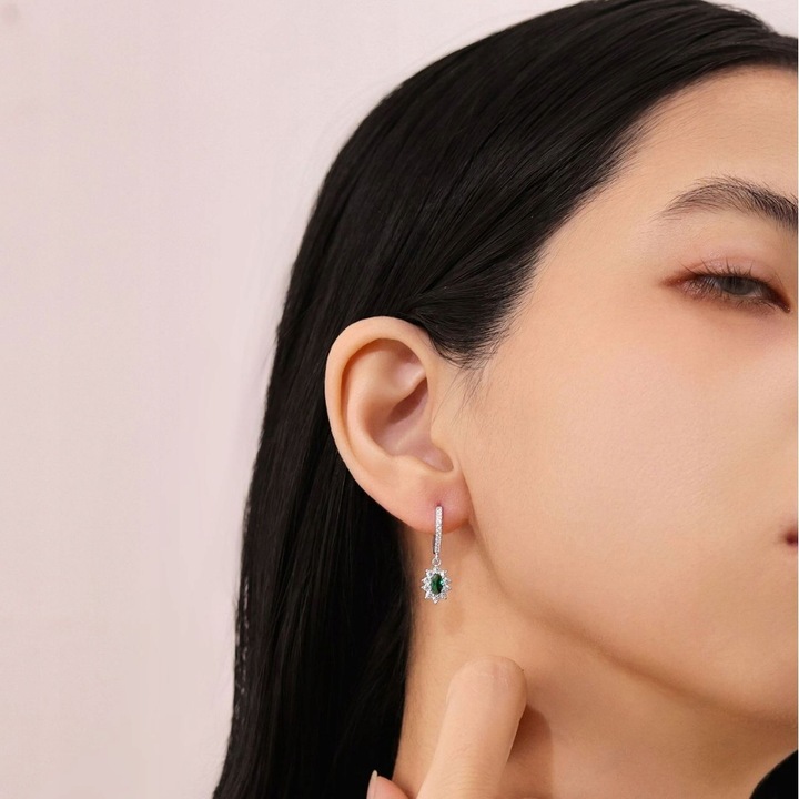 KOLCZYKI SREBRNE PRÓBA 925 WISZĄCE Retro SREBRO KOŁA Angielskie Zapiecie