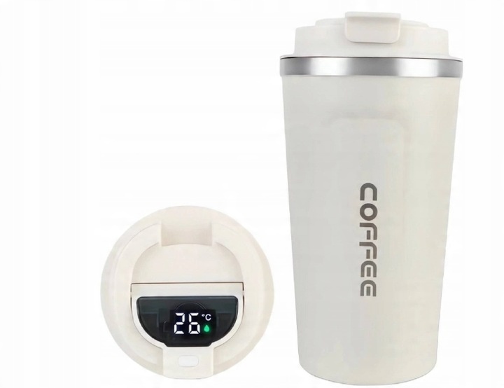 KUBEK TERMICZNY TERMOS 510 ML NA KAWĘ HERBATĘ WYŚWIETLACZ EKRAN LCD SMART