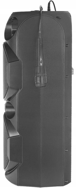 Moevi Duży głośnik 70 W przenośny, kolumna karaoke z mikrofonem, 63 cm