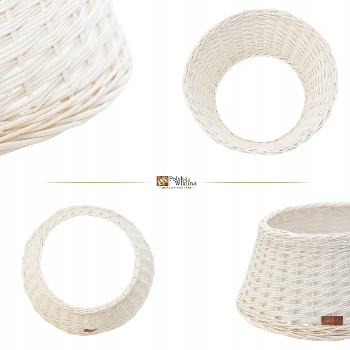 OSŁONKA WIKLINOWA NA STOJAK POD CHOINKĘ 60 CM OSŁONA WIKLINOWA WYBIELANA