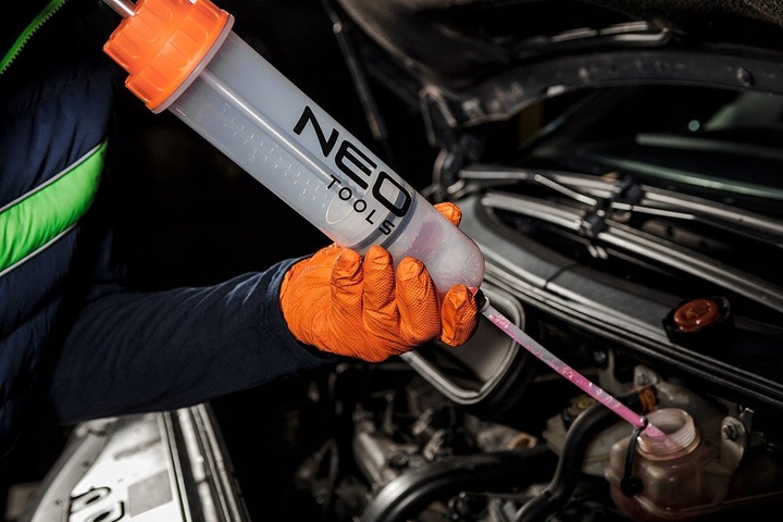 NEO STRZYKAWKA ODSYSARKA OLEJU PŁYN HAMULCOWY PALIWO 500ML WYSYSARKA RĘCZNA