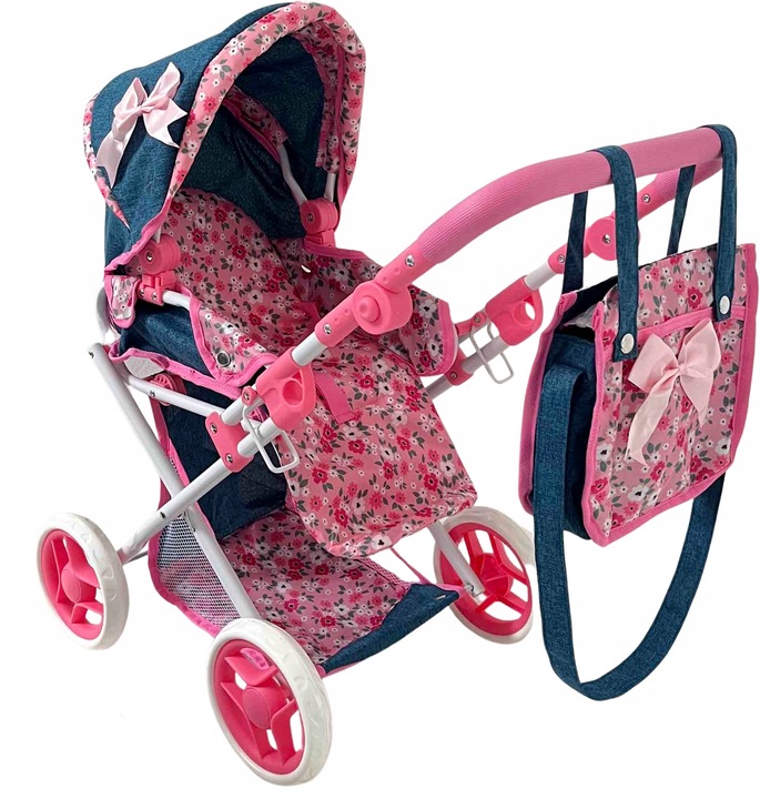 WÓZEK DLA LALEK GŁĘBOKI SPACERÓWKA GONDOLA 3w1 MarioToys TORBA POŚCIEL