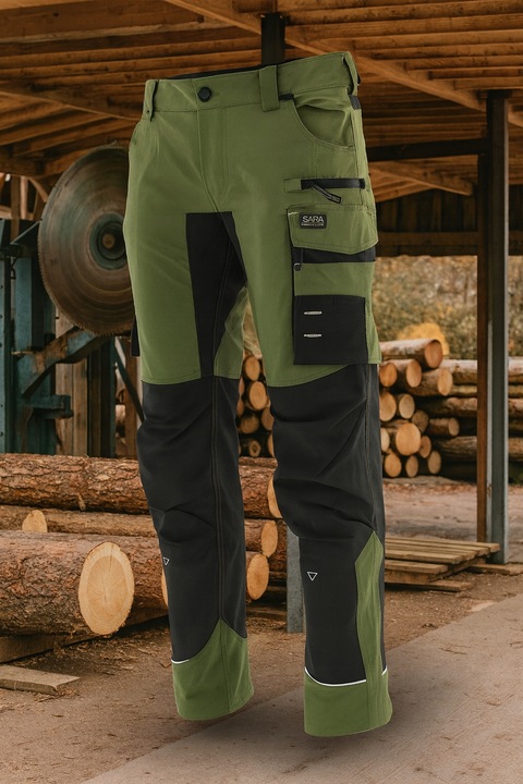 SPODNIE robocze ELASTYCZNE męskie KHAKI taktyczne OLIWKA nylon SOFSTHELL 56