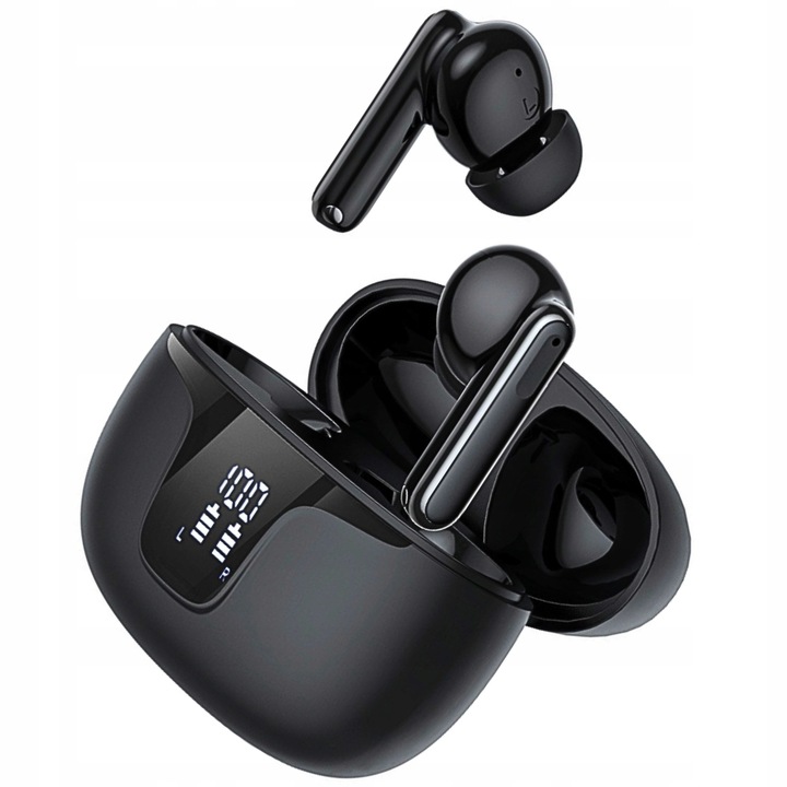 SŁUCHAWKI BEZPRZEWODOWE douszne TWS XY19 WODOODPORNE 2 mikrofony LED EKRAN