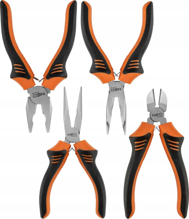 NEO KOMPLET ZESTAW SZCZYPIEC UNIWERSALNYCH SZCZYPCE 160 MM 4 SZTUKI DIN