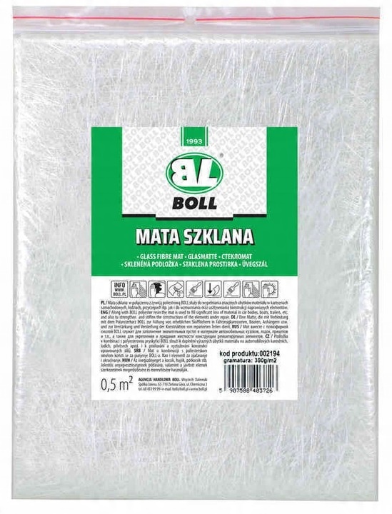 BOLL żywica zestaw naprawczy do łodzi 1kg + mata 150 g