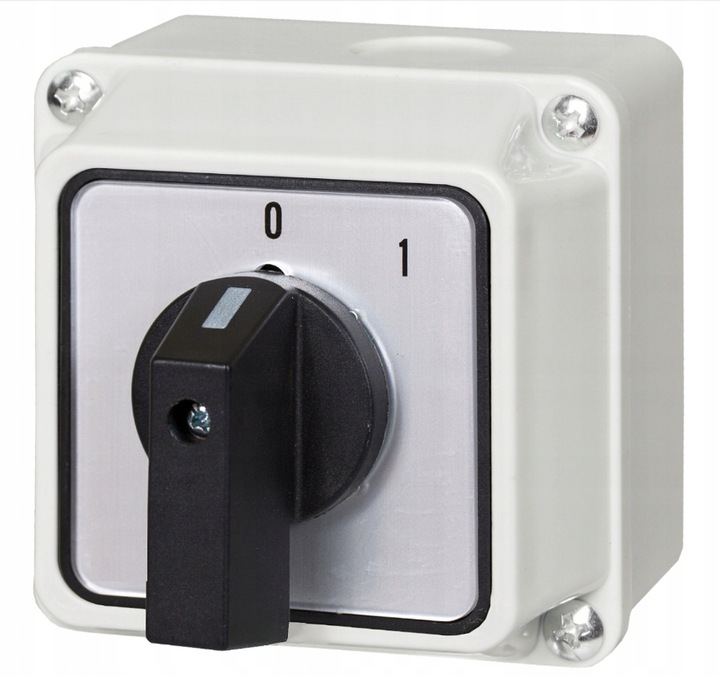 ŁĄCZNIK KRZYWKOWY 20A 0-1 3F W OBUDOWIE IP65