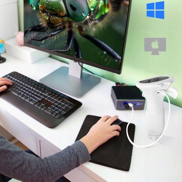 MIKROSKOP CYFROWY OPTYCZNY KIESZONKOWY DLA DZIECI LED PRZYBLIŻENIE 1000X HD