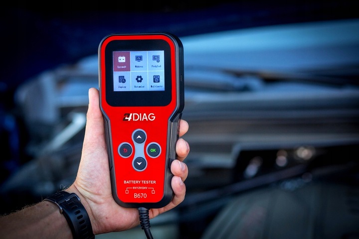 TESTER DO AKUMULATORÓW BATERII 6V 12V 24V 2-300AH MIERNIK CYFROWY j.POLSKI