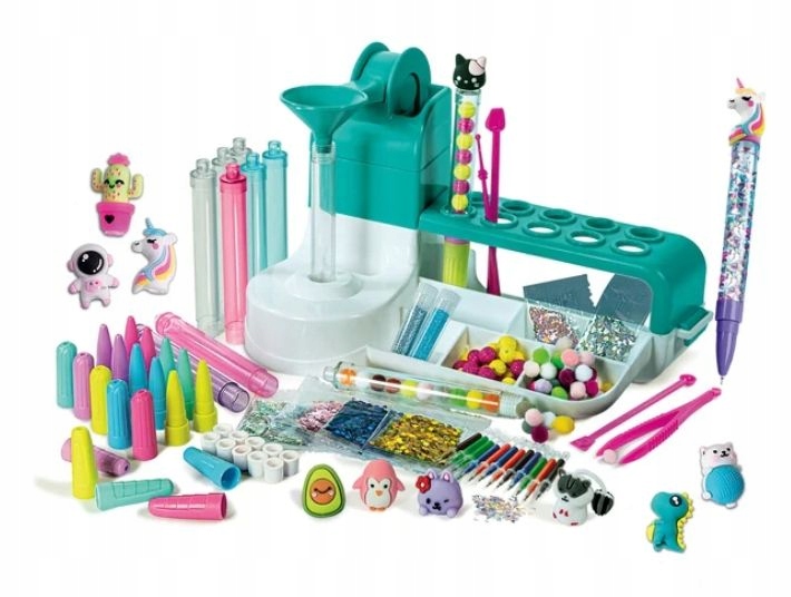 FABRYKA DŁUGOPISÓW Clementoni Zestaw Kreatywny z Akcesoriami Dekoracjami