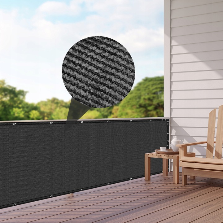 SIATKA CIENIUJĄCA 90% MASKUJĄCA MATA OSŁONOWA NA OGRODZENIE PŁOT 1,2x7,6m