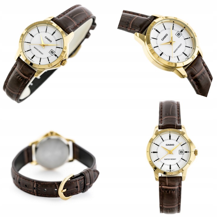 ZEGAREK DAMSKI CASIO TIARA klasyczny na pasku datownik + BOX + GRAWER
